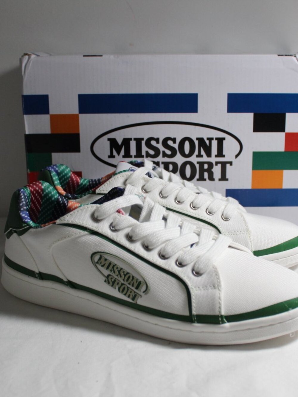 NWB Missoni Sport Cassetta Canvas Sneakers Lace Up flats Loafers 40 US W 8.5